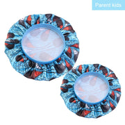 2 pcs/ set Satin Bonnet Sleep Cap Mommy and Me Girl's African Print Child Turban Hair Cover Baby Hat Hair Accessories
