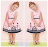 New Kids Baby Girls Summer Beauty Anime Dress Cartoon Love Dress 2-7Y