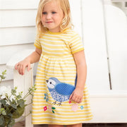 Summer Baby Dresses Cotton fabric With fruit Printed Fashion Girls Dress   New Children Clothing Princess Party Girl Dresses