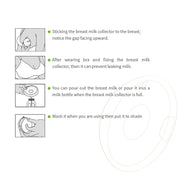 1/2 Pack Portable Breast Milk Saver Breast Milk Collector BPA-Free Flexible Silicone Breast Shield Manual Breast Pump