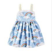 Summer Baby Dresses Cotton fabric With fruit Printed Fashion Girls Dress   New Children Clothing Princess Party Girl Dresses