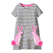 Summer Baby Dresses Cotton fabric With fruit Printed Fashion Girls Dress   New Children Clothing Princess Party Girl Dresses