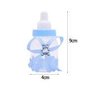 12pcs Mini Feeding Bottles Girl Boy Baby Shower Favor Boxes Package Christening Baptism Party Supplies Chocolate Candy Gift Bags