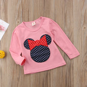 2-7 Years Kids Girls Long Sleeve T-Shirts Polka Dot Casual Cute Blouse Tops Toddler Baby Autumn Spring Clothes