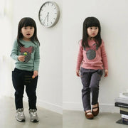 2-7 Years Kids Girls Long Sleeve T-Shirts Polka Dot Casual Cute Blouse Tops Toddler Baby Autumn Spring Clothes