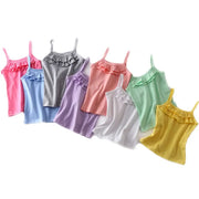 Girls Sleeveless T-shirts Kids Tops  2-8Y Children Underwear Baby Camisole Toddler Singlets 2023 Summer Tank Top