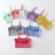 Girls Sleeveless T-shirts Kids Tops  2-8Y Children Underwear Baby Camisole Toddler Singlets 2023 Summer Tank Top