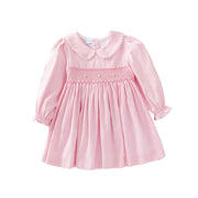 Baby Girls Dresses With Embroidery & Smocking Toddler Girl Dress Children Spring Autumn Party Clothing 1-5Y