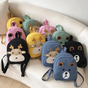 High capacity Cartoons bag School Backpack Kids School Bags For Girls Kids Bag Splicing Fawn Bags For fashion  Animal cute bear