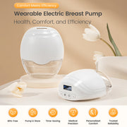 2pcs Wearable Electric Breast Pump Tritan Material  Wireless Breast Pump Silent Milk Extractor BPA-free