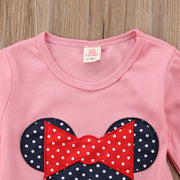 2-7 Years Kids Girls Long Sleeve T-Shirts Polka Dot Casual Cute Blouse Tops Toddler Baby Autumn Spring Clothes